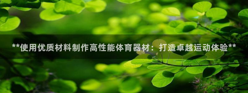 尊龙官网网站：**使用优质材料制作高性能体育器材：打